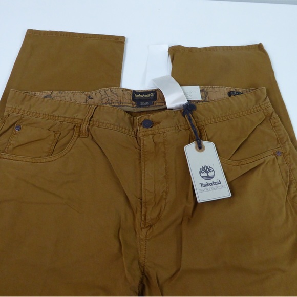 Timberland Straight Fit Vintage Look Cotton Stretch 5 Pocket Pants NWT - Picture 3 of 6